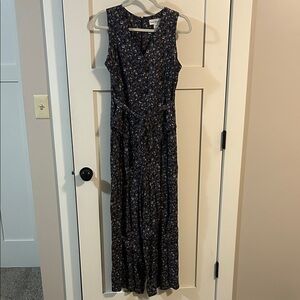 Vintage: Floral Sleeveless Jumpsuit